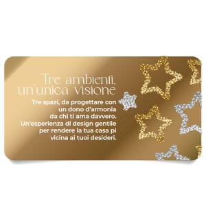 Gift da 800 € – Tre ambienti, un progetto unico